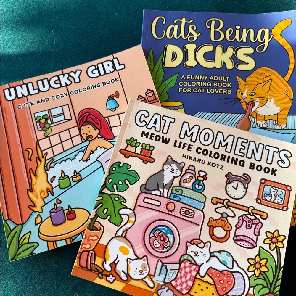 Cat Moments Meow Life Coloring Book - Pink